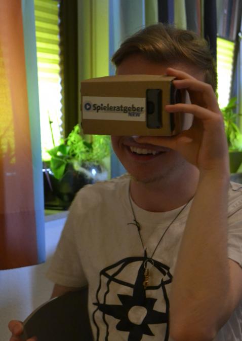VR-Brille im Einsatz