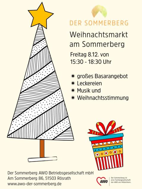 Plakat Weihnachtsmarkt am Sommerberg